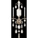 Encased Gems 3 Light 19 inch Silver Sconce Wall Light in Clear Crystal