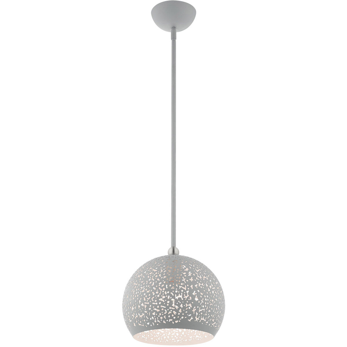 Charlton 1 Light 10 inch Nordic Gray with Brushed Nickel Accents Pendant Ceiling Light