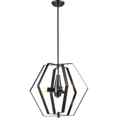 Belle Isle 3 Light 20 inch Ebony Hanging Orb Light Ceiling Light