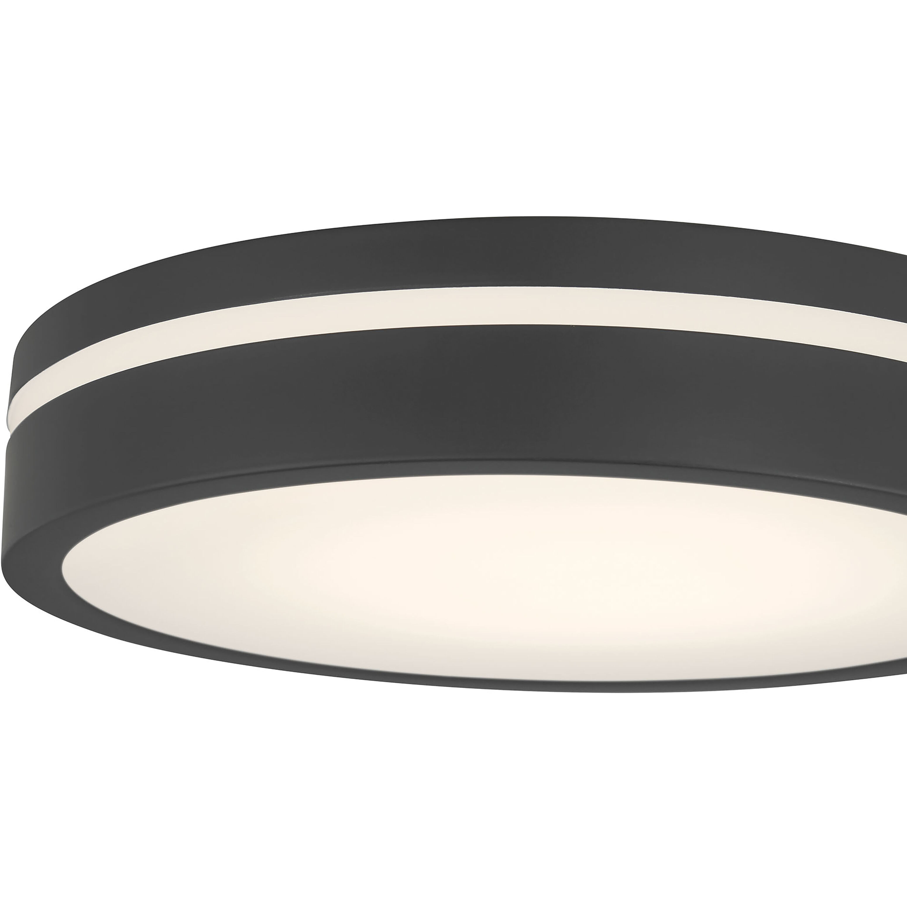 Soltra LED 13 inch Matte Black Flush Mount Ceiling Light