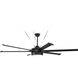 Prost 78 inch Flat Black with Flat Black Wingtip Blades Ceiling Fan, Blades Included