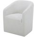 Sandy White Rolling Dining Chair
