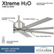Xtreme H2O 52 52 inch Brushed Nickel Wet Ceiling Fan, Outdoor