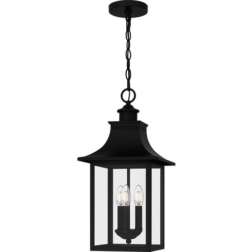 Chancellor 3 Light 10 inch Mystic Black Outdoor Lantern, Large