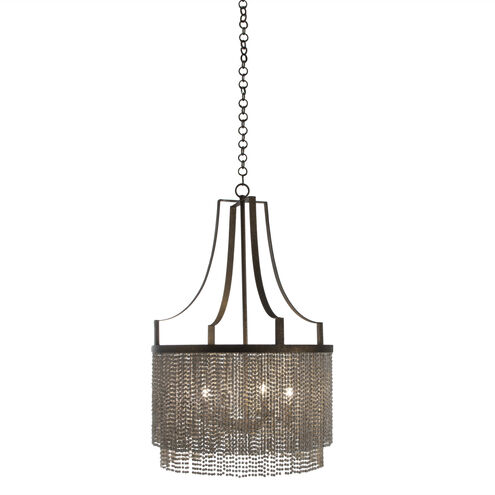 Tamara 4 Light 24.75 inch Antique Gold / Antique White Chandelier Ceiling Light