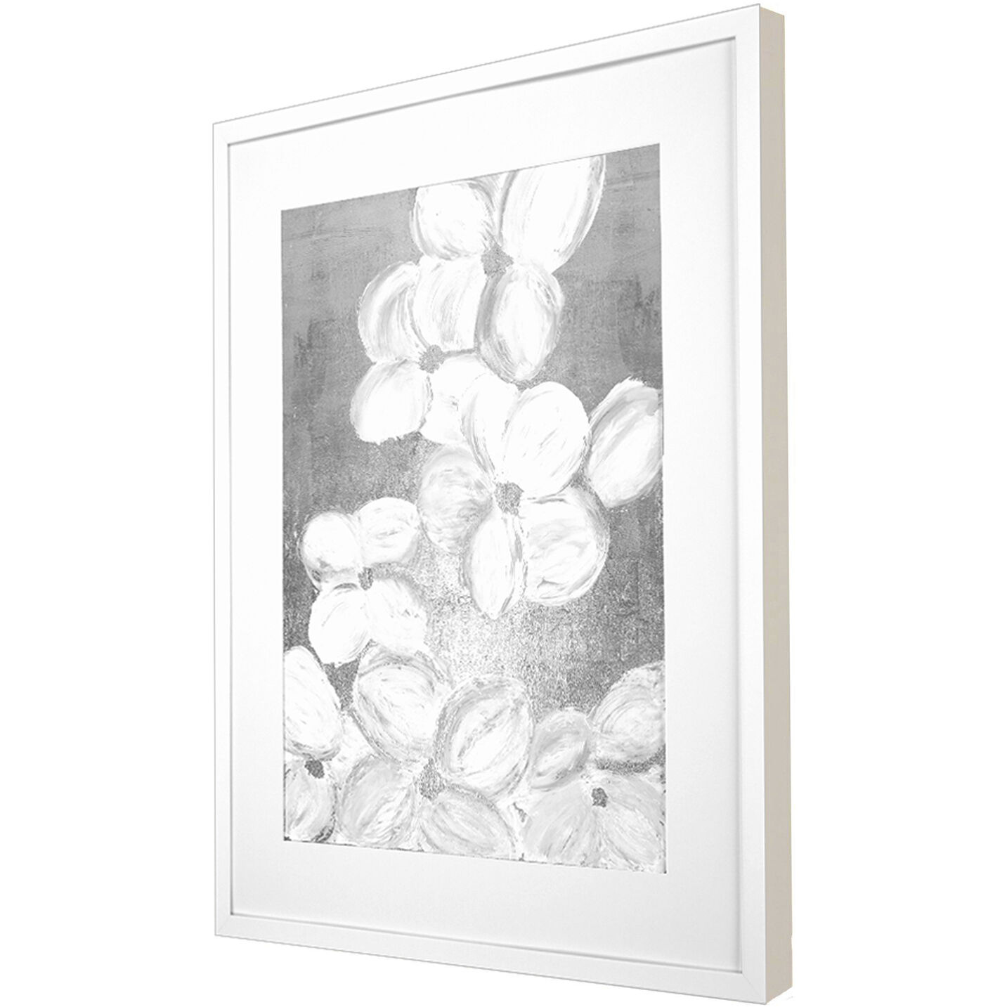 Spring Cascade Spring Tumble White and Gray and Metallic Framed Art, The Studio
