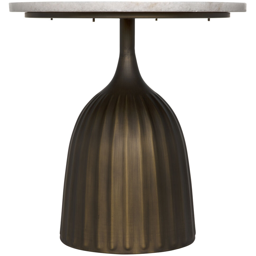 Samuel 18 X 18 inch Aged Brass Side Table