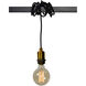 Madeira 5 Light 50 inch Matte Black and Antique Brass Linear Pendant Ceiling Light