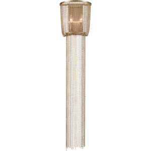 Golden Thread 2 Light 10 inch Aged Brass Sconce Wall Light