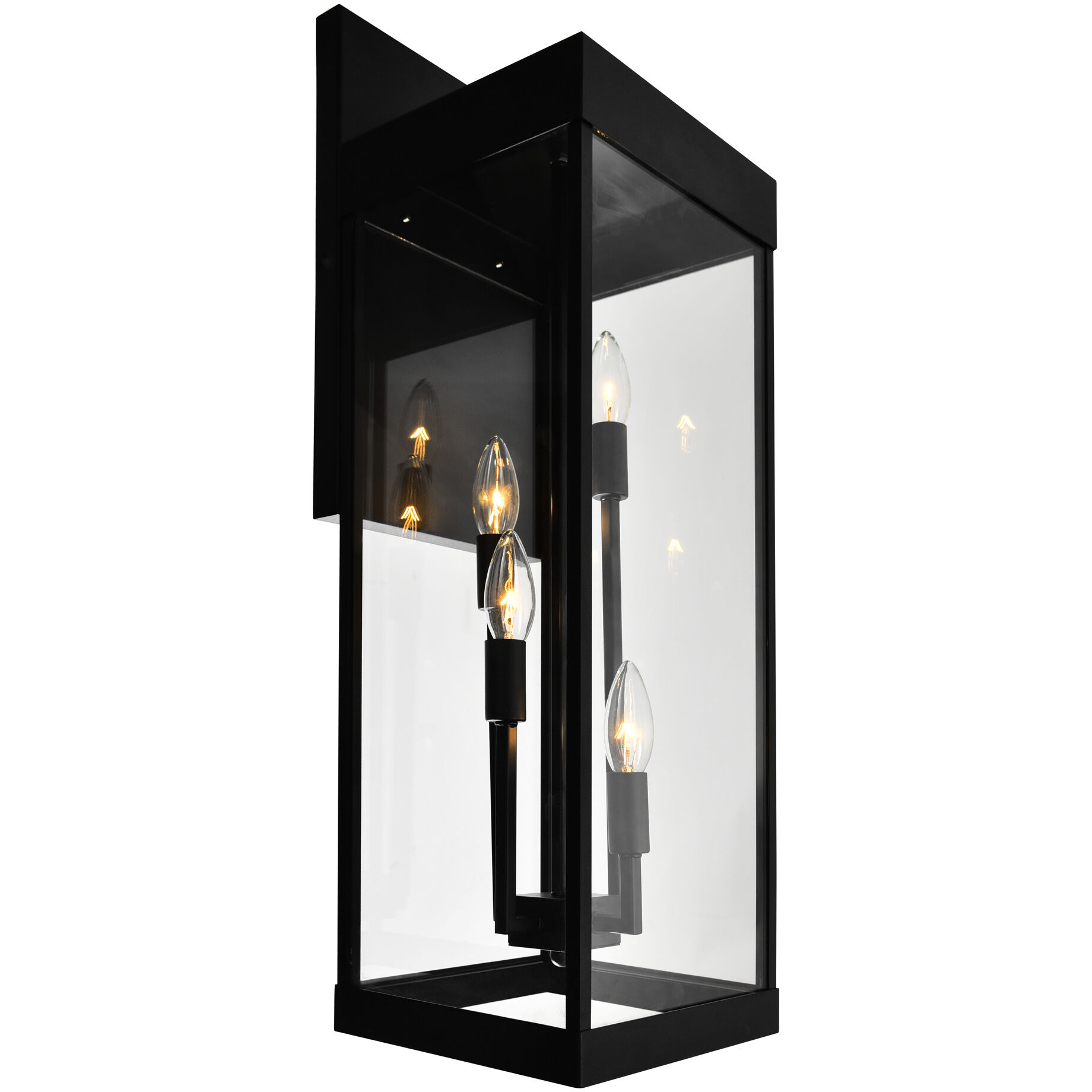 Windsor 4 Light 22.5 inch Black Outdoor Wall Light