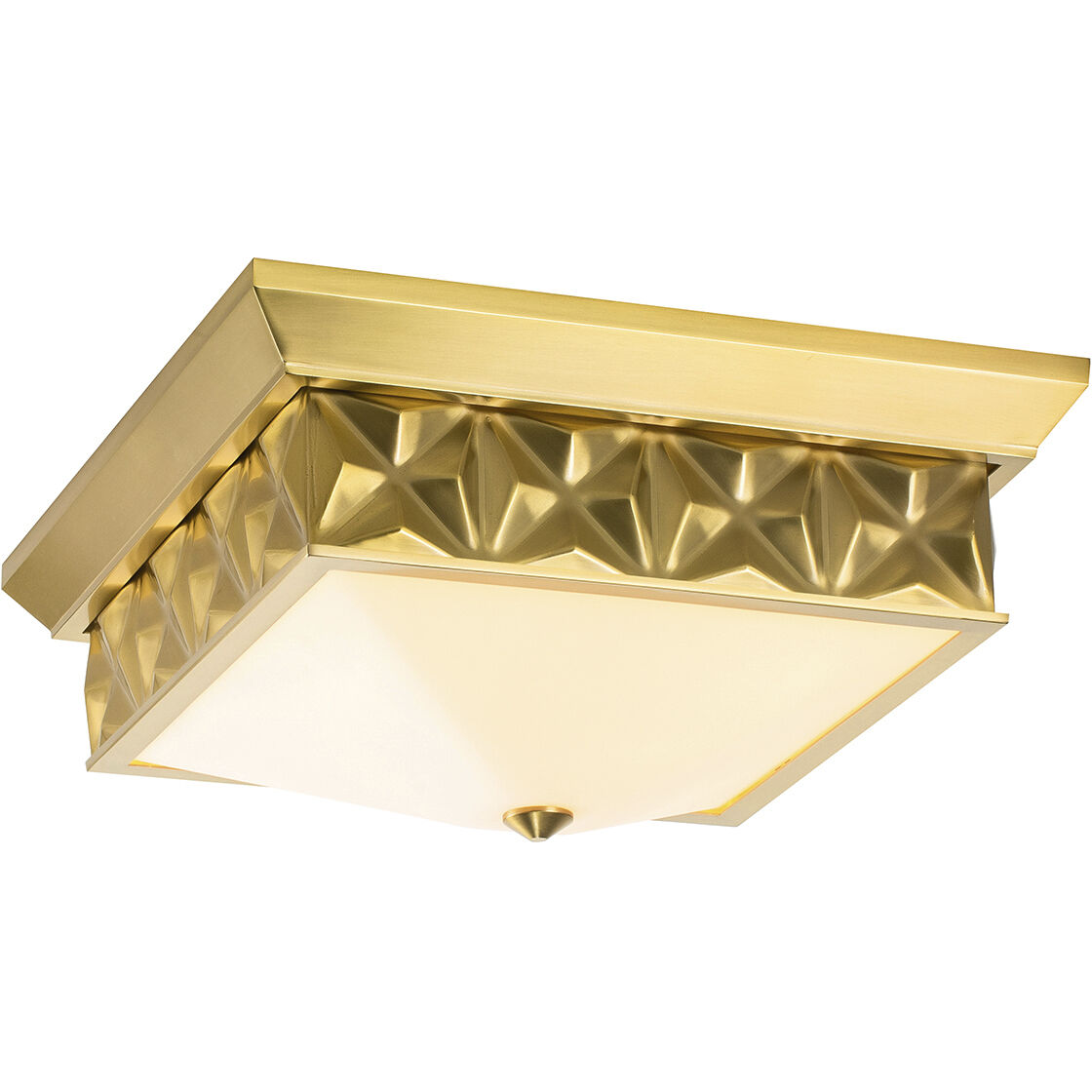 Alpha 4 Light 14.5 inch Aged Brass Flush Mount Ceiling Light