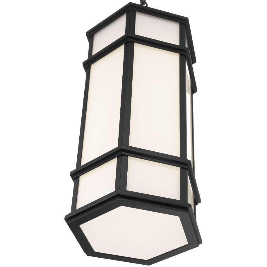 Monte 1 Light 9 inch Satin Black Outdoor LED Pendant