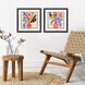 Matisse Bouquet Blue and Yellow and Red and Multi Framed Art, Propac