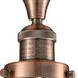 Franklin Restoration X-Large Cone LED 12 inch Antique Copper Semi-Flush Mount Ceiling Light in Clear Glass, Franklin Restoration