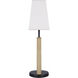 Burke 26 inch 60.00 watt Matte Black and Brushed Brown Table Lamp Portable Light