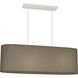 Elena 2 Light 10 inch Painted White Pendant Ceiling Light in Mushroom Dupioni