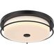 Kolson 1 Light 16 inch Black Flush Mount Ceiling Light