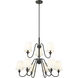 Gianna 9 Light 32 inch Matte Black Chandelier Ceiling Light