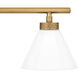 Ira 4 Light 32 inch Weathered Brass Bath Light Wall Light