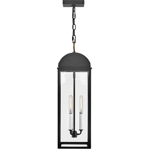 Heritage Campbell 3 Light 7.75 inch Black with Burnished Bronze Outdoor Hanging