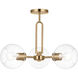 Codyn 3 Light 22 inch Satin Brass Semi-Flush Convertible Pendant Ceiling Light