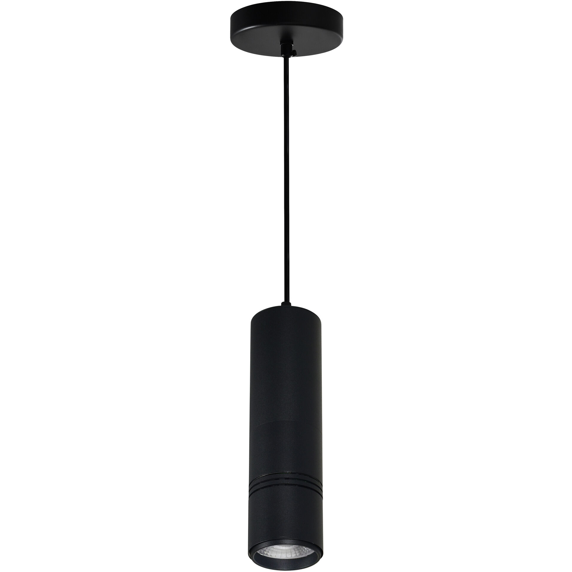 Stowe LED 3 inch Black and Wood Down Mini Pendant Ceiling Light