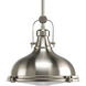 Fresnel Lens LED Brushed Nickel Pendant Ceiling Light, Progress LED
