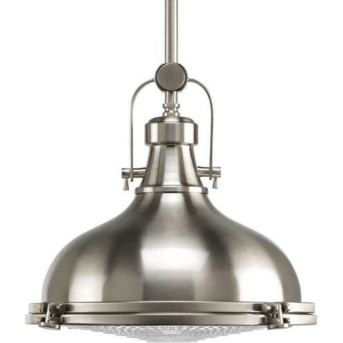 Fresnel Lens LED Brushed Nickel Pendant Ceiling Light, Progress LED