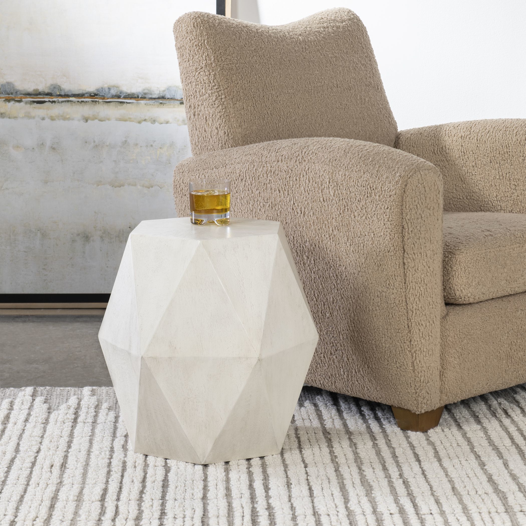 Volker 18 X 18 inch Fresh White Accent Table