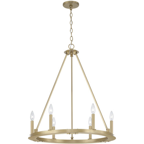 Pearson 6 Light 26 inch Aged Brass Chandelier Ceiling Light