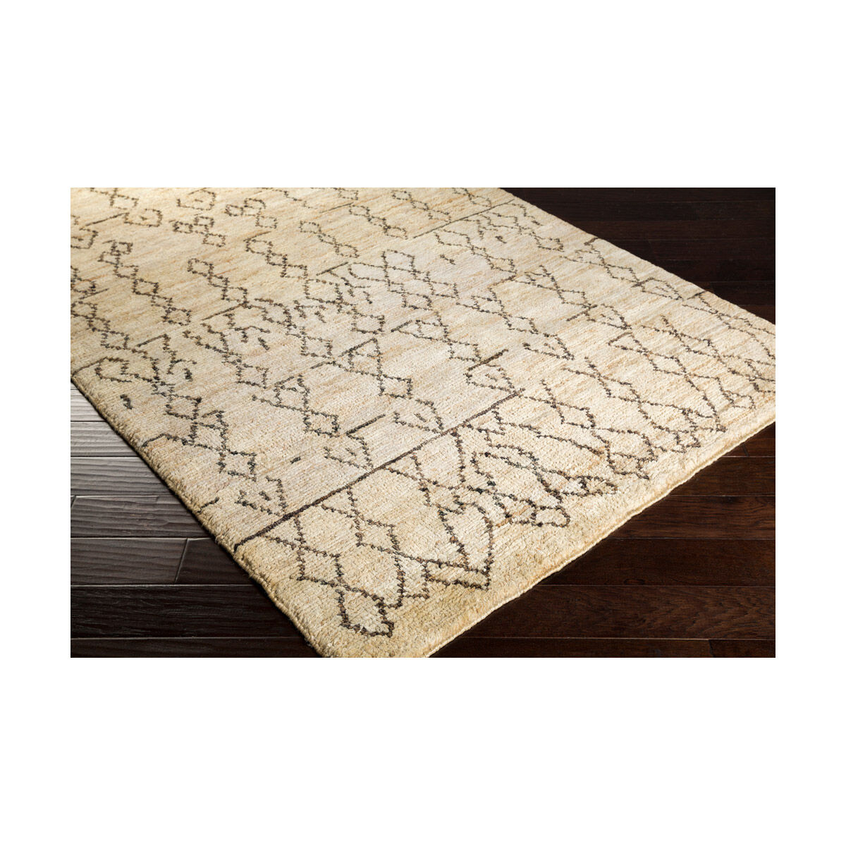 Casablanca 96 X 60 inch Camel/Moss Rugs, Jute