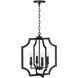 Courtney 4 Light 16 inch Matte Black Foyer Ceiling Light