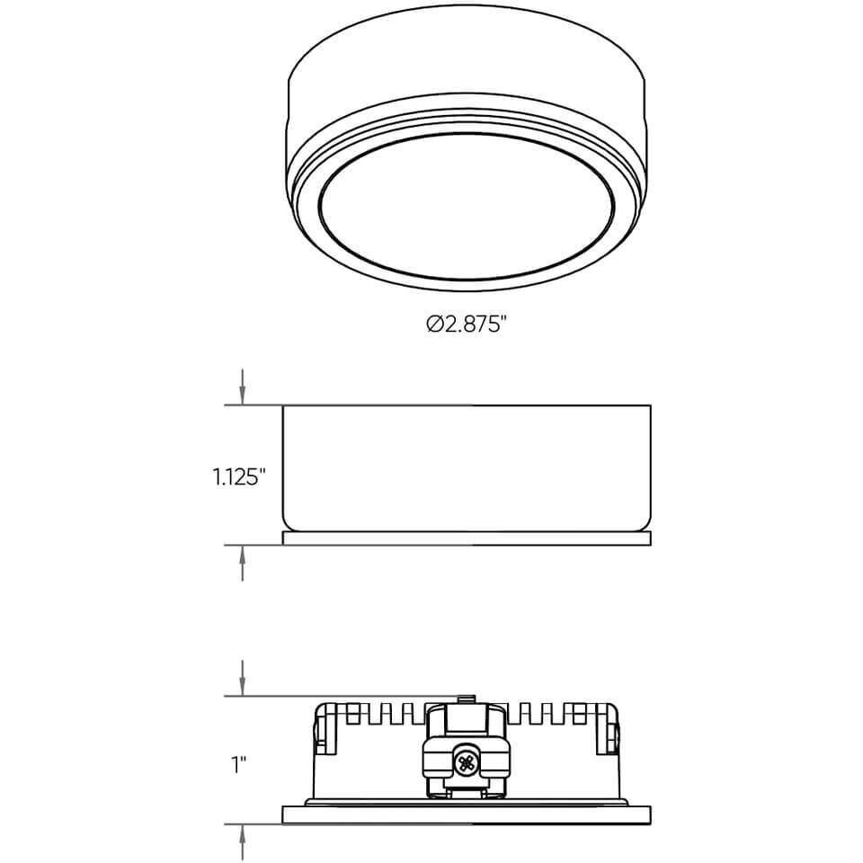 Power-Led Puck Satin Nickel Puck, Indoor