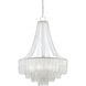 Vintner Blanc 7 Light 27.25 inch Contemporary Silver Leaf Chandelier Ceiling Light