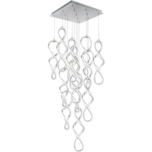 Interlace LED 21.63 inch Chrome Multi-Light Pendant Ceiling Light, dweLED