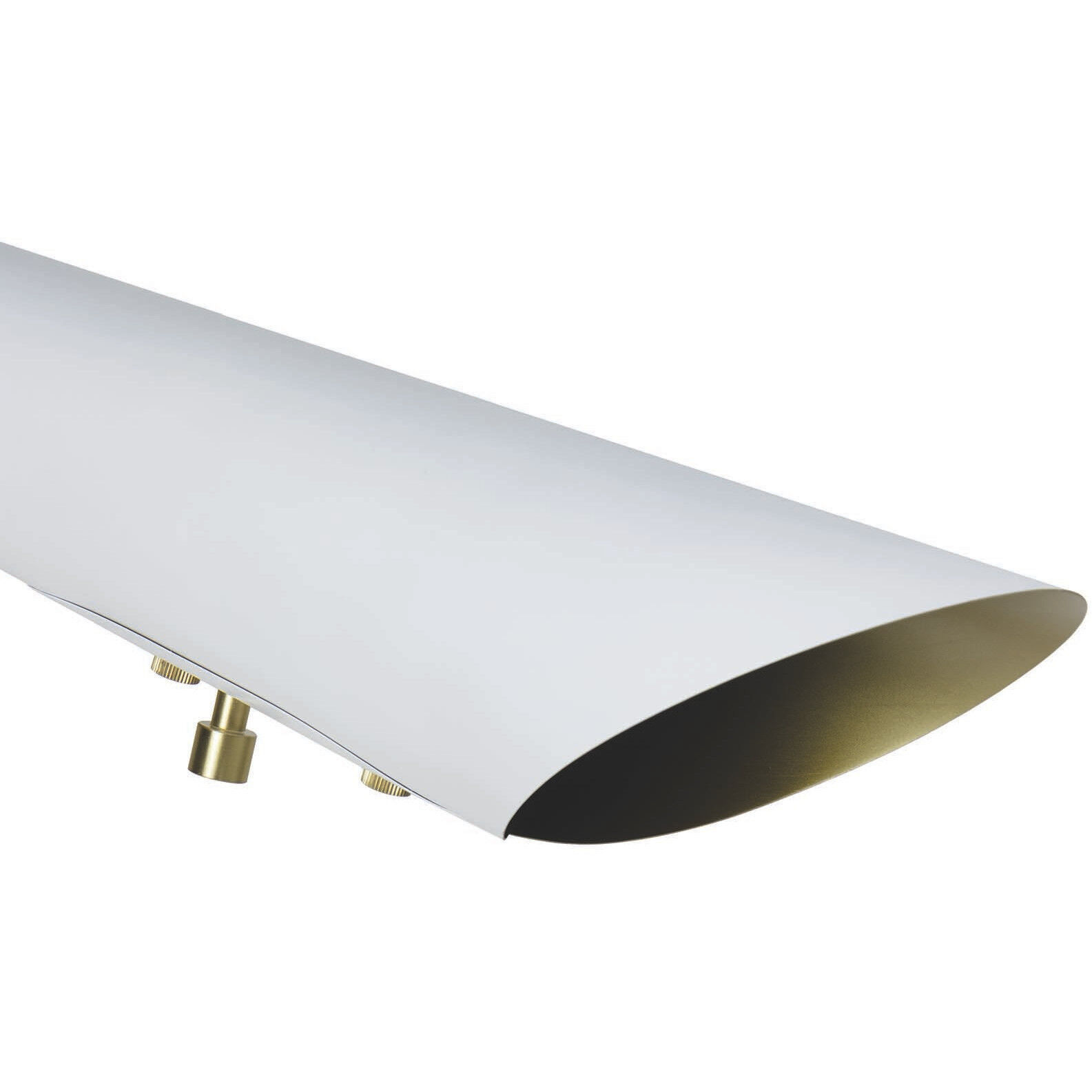 Vest 26.5 inch 60 watt White and Natural Brass Table Lamp Portable Light