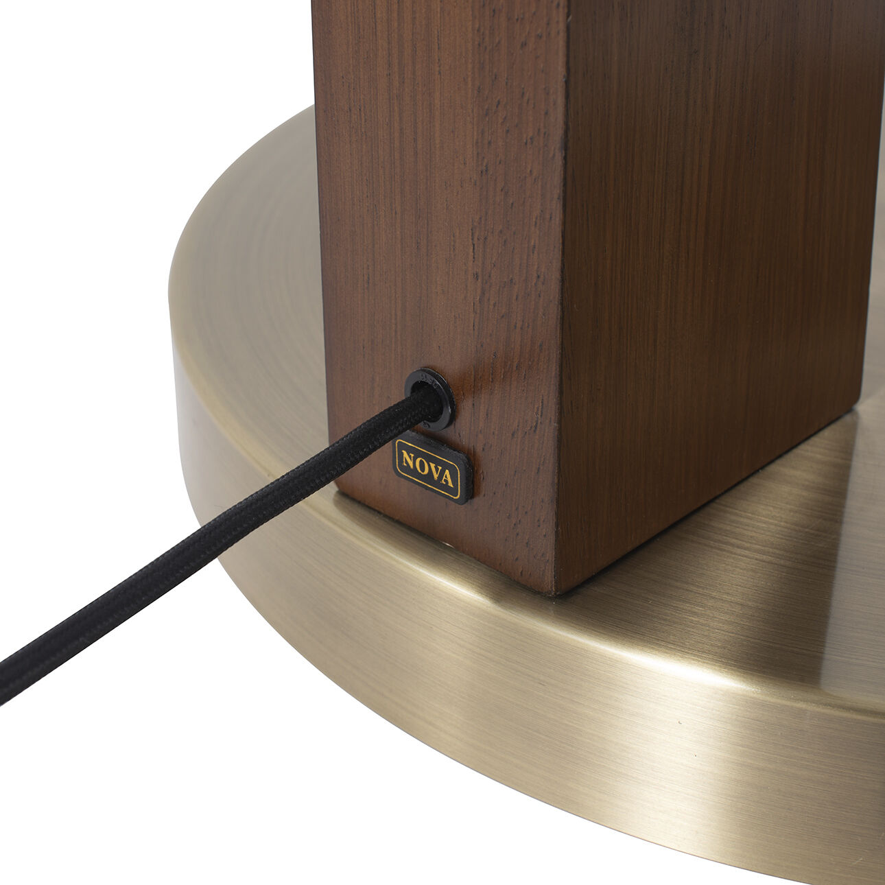 Taper 92 inch 14.00 watt Walnut and Weathered Brass Arc Floor Lamp Portable Light