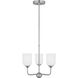 Emile 3 Light 16 inch Brushed Steel Chandelier Ceiling Light