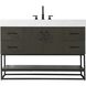 Caroline 48 X 34 inch Mocha Brown Bathroom Vanity Cabinet