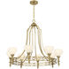 Allston 8 Light 36 inch Warm Brass Chandelier Ceiling Light