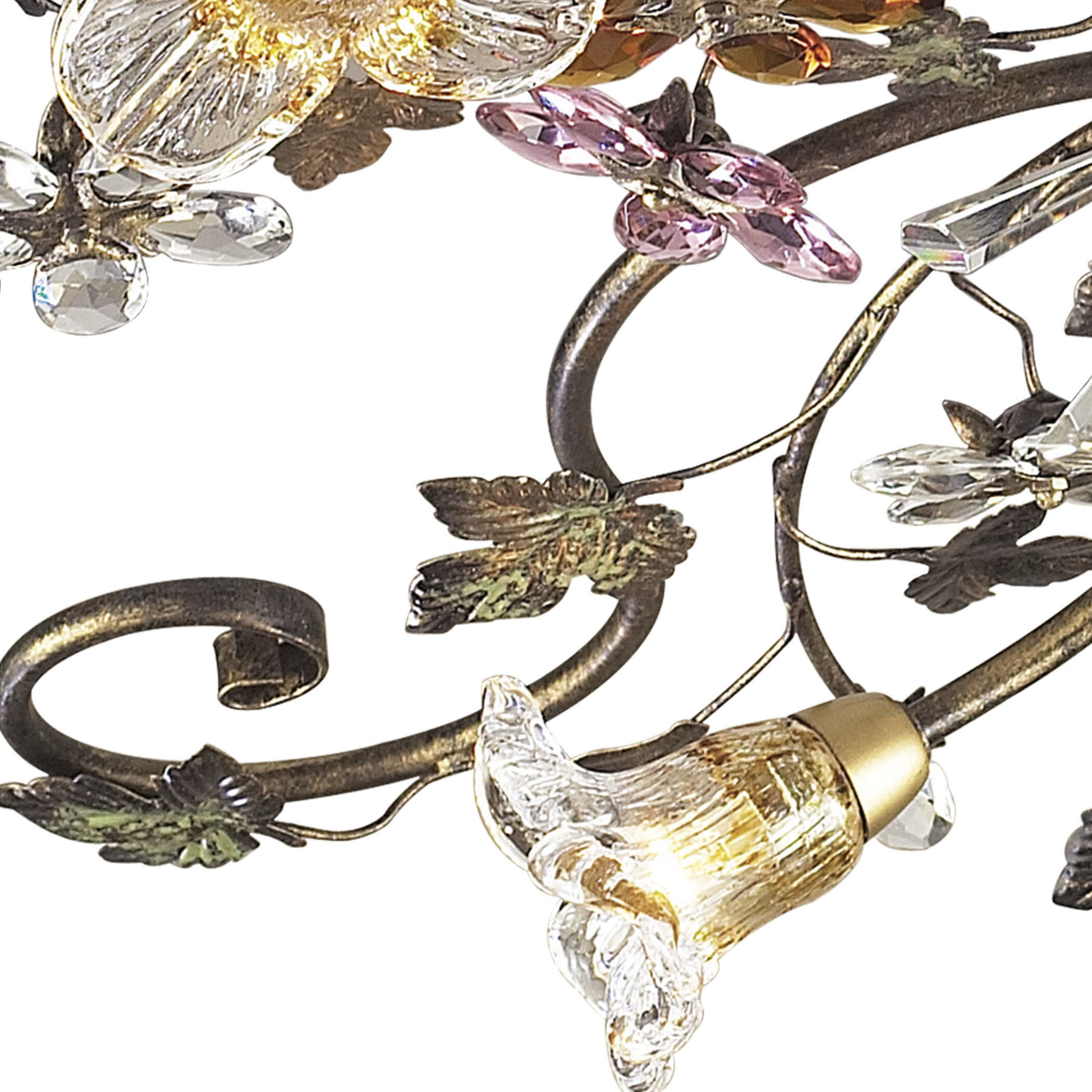 Brillare LED 36 inch Bronzed Rust Semi Flush Mount Ceiling Light