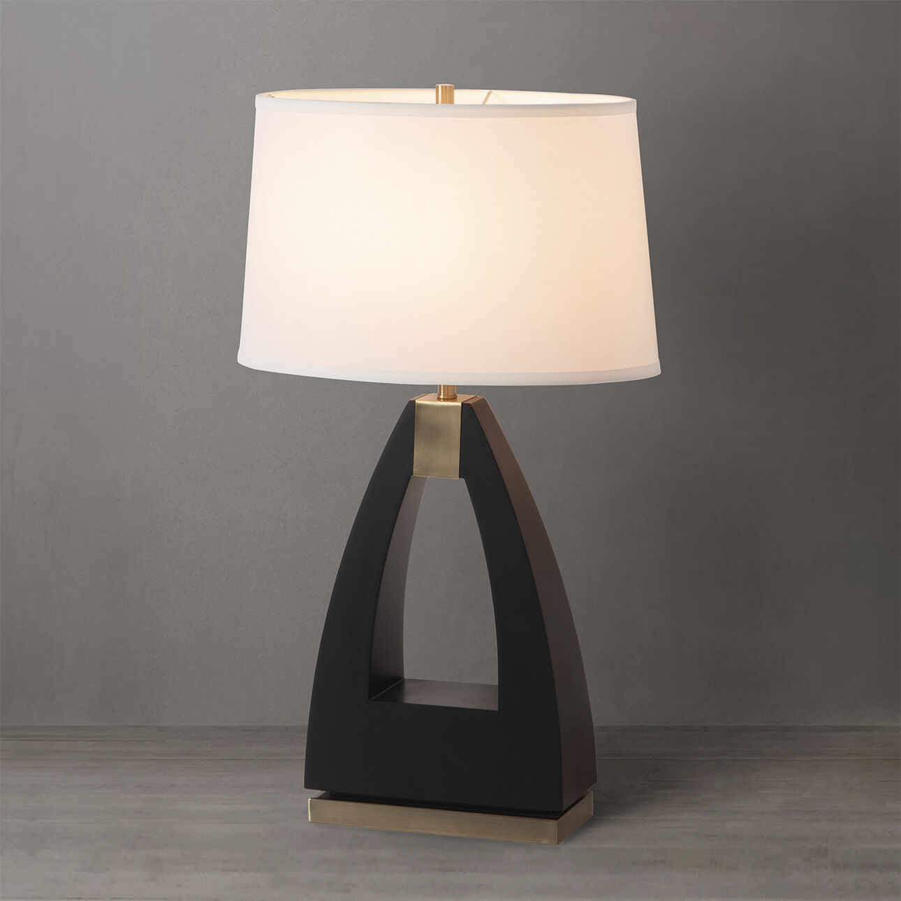 Trina 31 inch 23.00 watt Ebony and Weathered Brass Table Lamp Portable Light