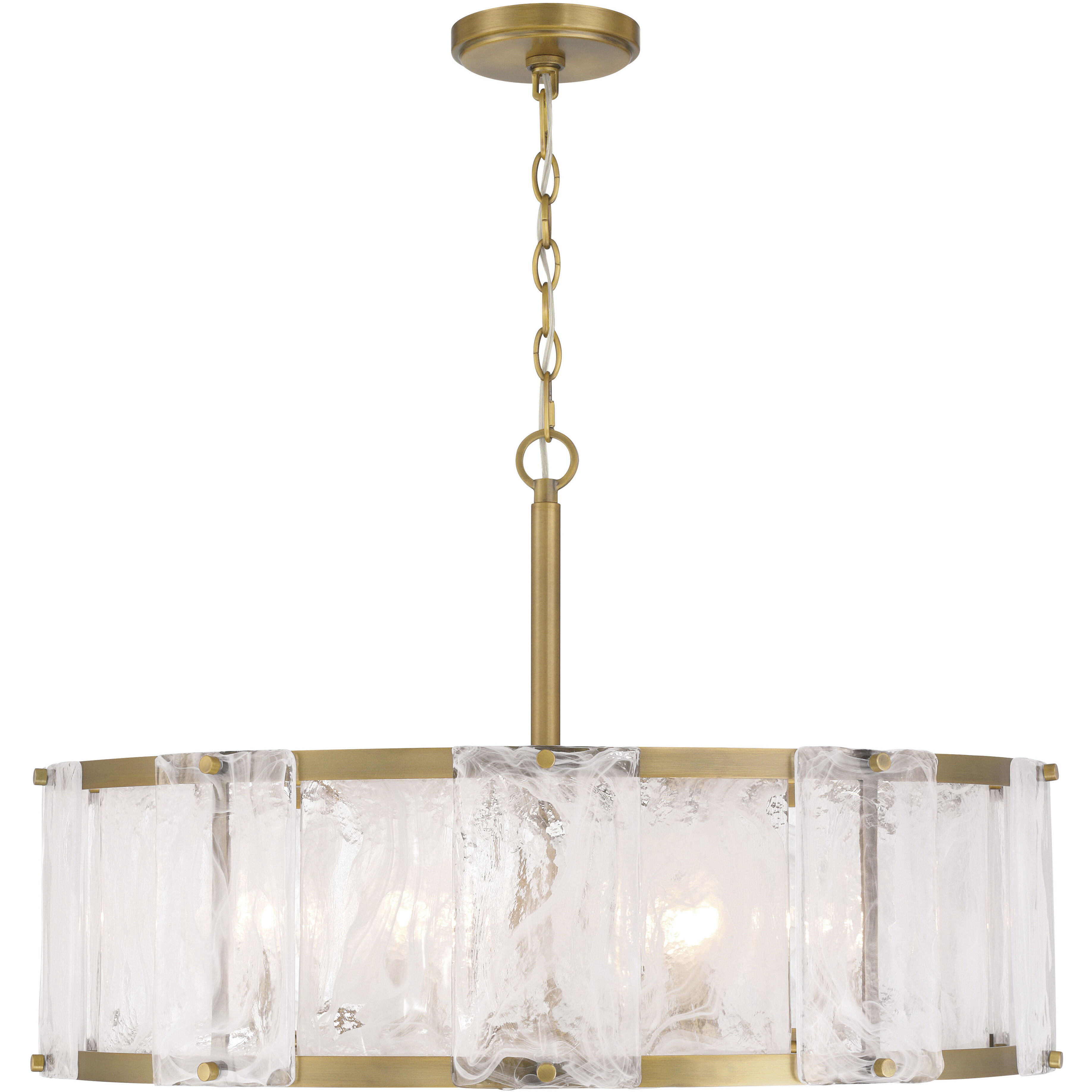 Veil 6 Light 28 inch Legacy Brass Pendant Ceiling Light