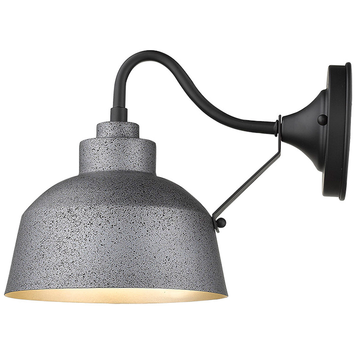Barnes 1 Light 14 inch Gray Exterior Wall Mount