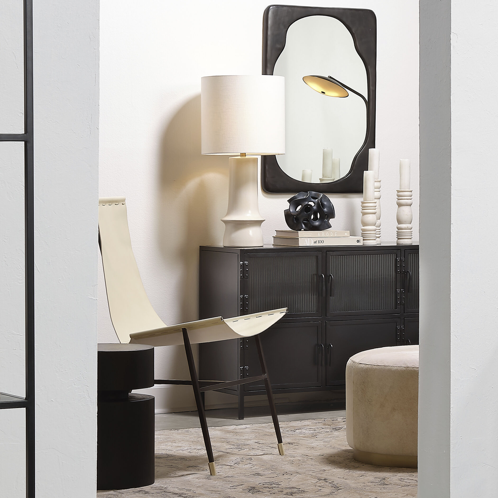 Crest 31.5 inch 150.00 watt Eggshell Ceramic Table Lamp Portable Light