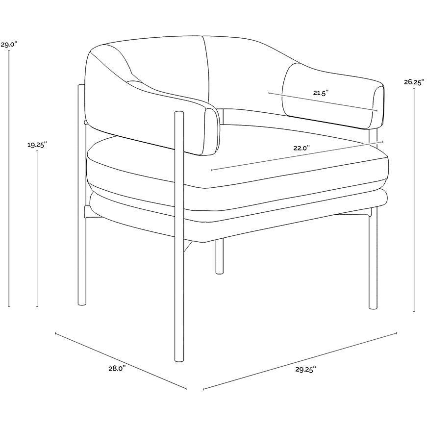 Lola Meg Rust Lounge Chair
