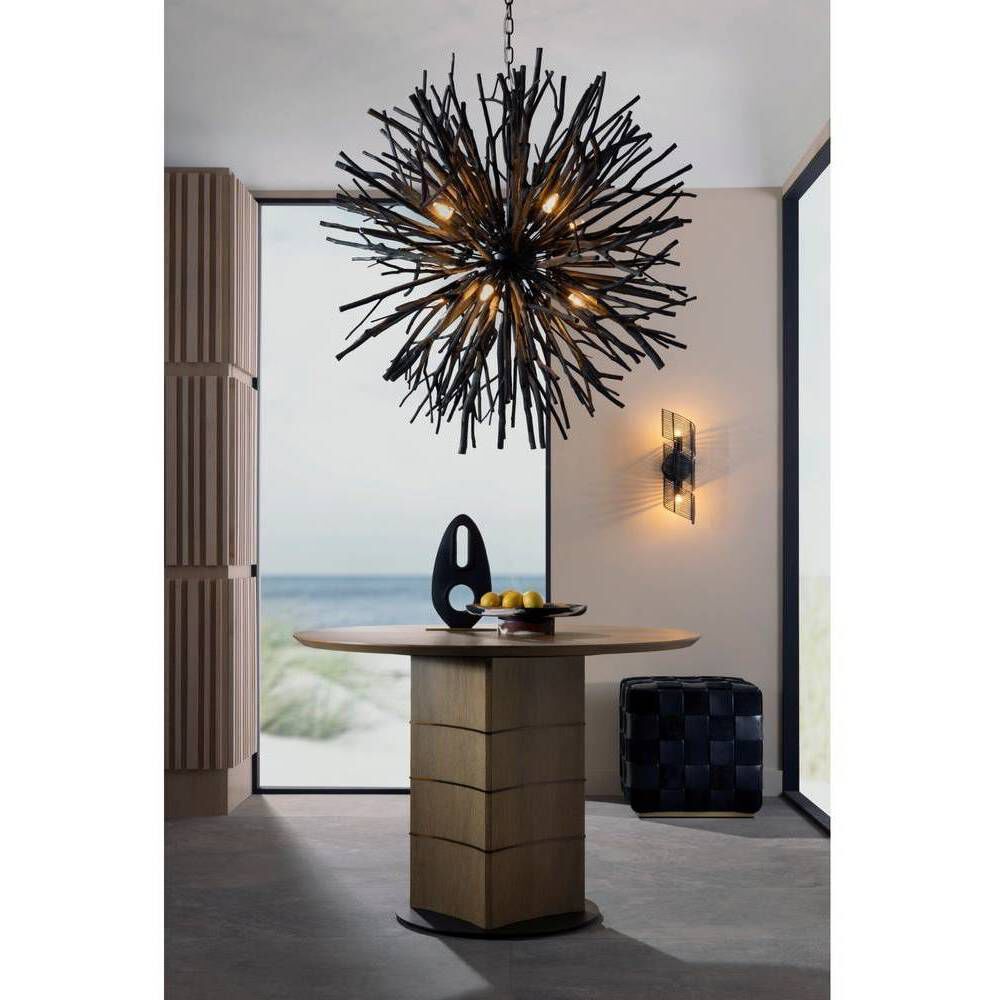 Finch 8 Light 43 inch Dark Gray Wash Chandelier Ceiling Light