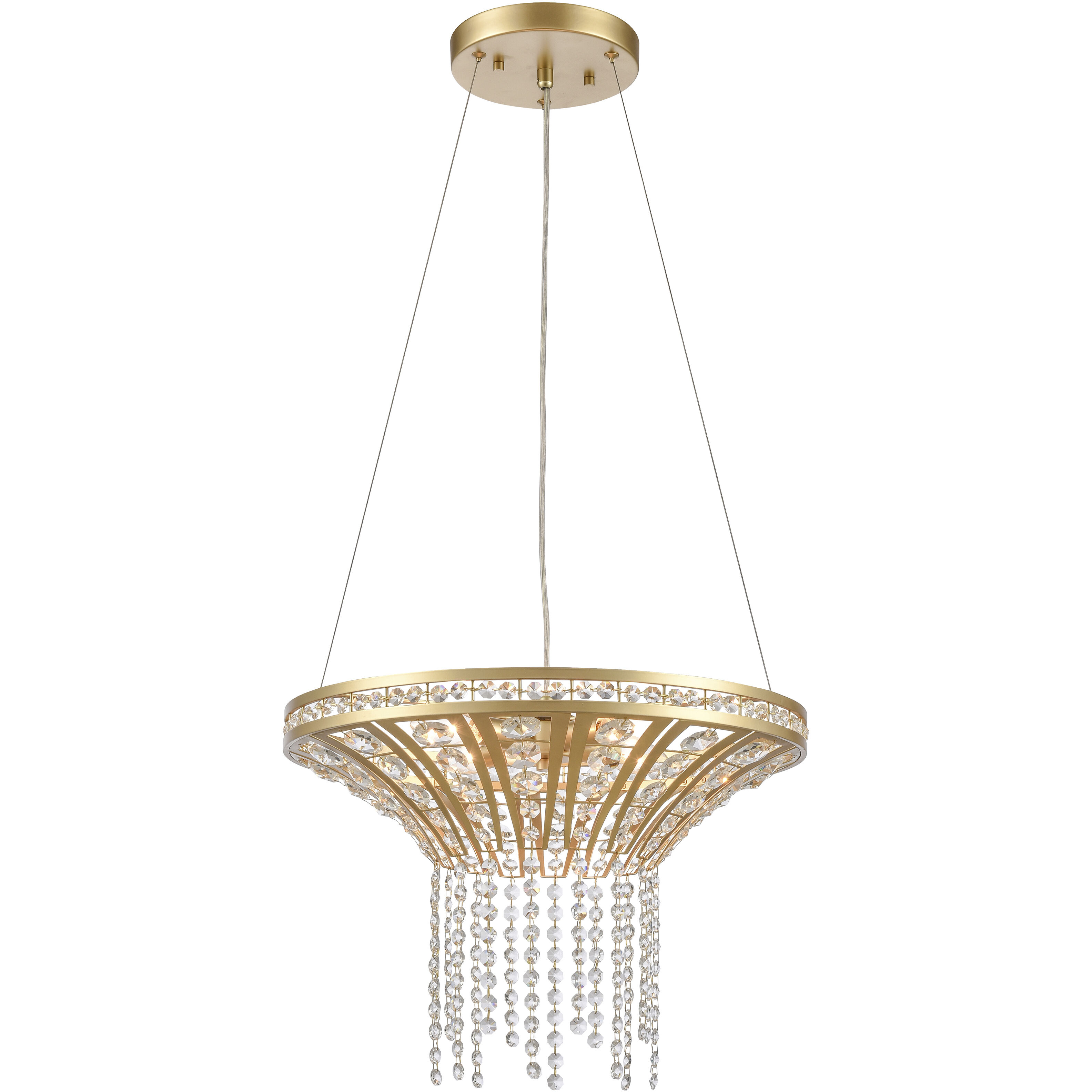 Fantania 4 Light 18 inch Champagne Gold Chandelier Ceiling Light