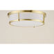 Rogue E26 2 Light 13 inch Satin Brass Flush Mount Ceiling Light