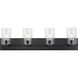 Goodwin 4 Light 29.25 inch Matte Black Vanity Light Wall Light